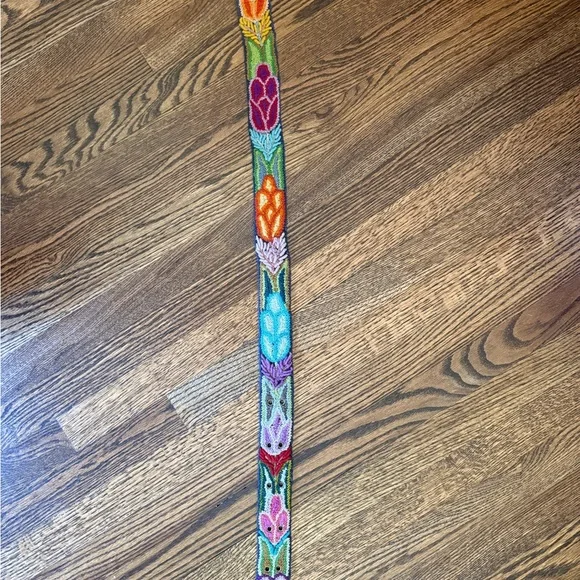 Jenny Krauss floral embroidered wool belt - Picture 2 of 7